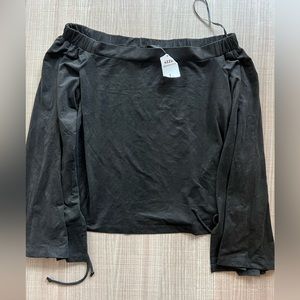 Off Shoulder Black Top